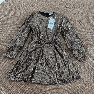 亏本清仓 特价外贸出口西班牙 女童宝宝闪闪亮片收腰公主裙礼服裙