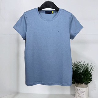 强推美单！喵700+ 时尚小马刺绣简约亲肤丝光棉休闲短袖T恤女上衣