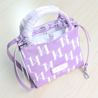 257/31时尚皮革针织面色织满字母手提单肩托特包