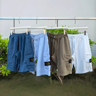 跨境STONE 石头纯色基础经典款罗盘袖标 男女单口袋 短裤中裤ius