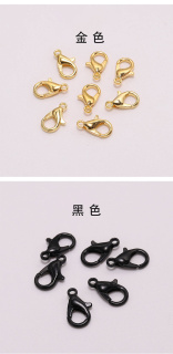 Alloy Black Lobster Clasp Bead Accessories Necklace Bracelet Clasp DIY Jewelry Accessories Keychain Wholesale