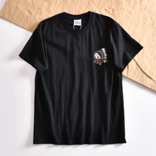 美式复古！外贸工厂尾单男亲肤透气水洗全棉磨毛百搭圆领短袖T恤