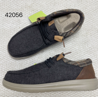 42码3意大利都德heydude男士懒人一脚蹬帆布鞋透气轻便通勤休闲鞋