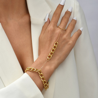 Fashionable Simple Diamond-encrusted Geometric Hollow Arrow Chain