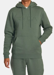 2A2 美国RVCA棉拉绒连帽卫衣 秋冬男士浮雕字母纯色套头绒衫