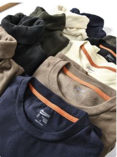 日单外贸原单余尾单货剪标男士摇粒绒自发热打底衫高领长袖T恤潮