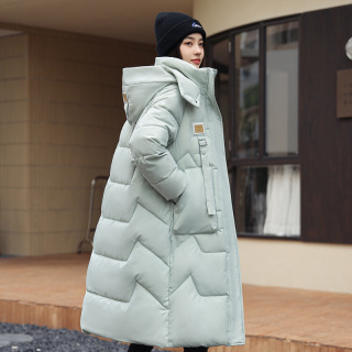 女棉衣2024冬季新款棉服女长款过膝加厚韩版宽松连帽百搭爆款外套