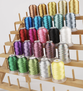 25-цветная металлическая текстура вышитая нить из золота и серебра 500 м на Metallic Embroidery Thread