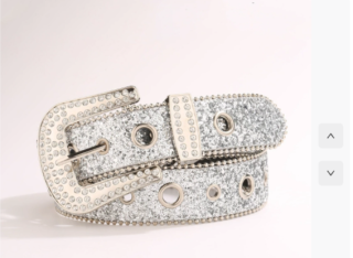 时尚百搭亮片腰带女个性ins风水钻皮带牛仔裤装饰宽腰封现货批发1