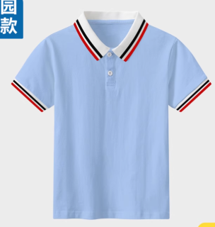 18. Светло-голубая школьная форма из чистого хлопка для мальчиков, футболка с короткими рукавами, рубашка-поло