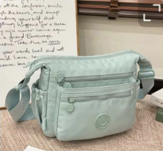 2025捷朗仕新款大容量多口袋尼龙布包 时尚百搭简约单肩斜挎包