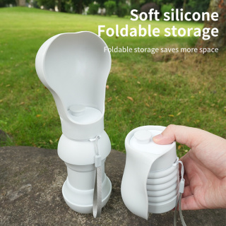 新品跨境户外宠物折叠饮水杯喂水器随行杯硅胶狗狗喝水杯大容量遛