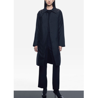【鄂*定单】女士羽绒服2025年秋冬新品风衣真丝混纺薄白鹅绒外套