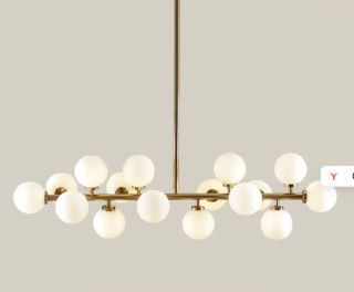 北欧客厅卧室灯具现代简约餐厅灯轻奢泡泡球商用网红魔豆玻璃吊灯