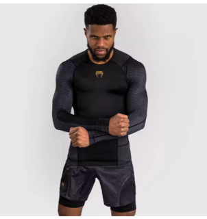 VENUM FUSION 2.0男士长袖超弹力紧身衣拳击泰拳速干压缩紧身上衣
