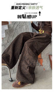 女童豹纹裤爵士舞套装2026新款儿童秋冬加绒裤修身上衣街舞潮服