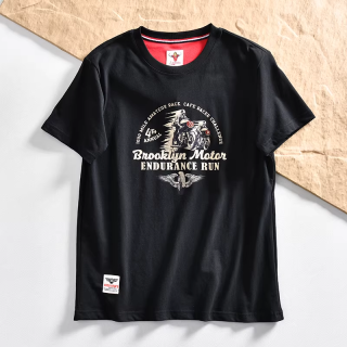 炒鸡推荐！复古印花！ 外贸男装春夏情侣舒适圆领百搭休闲短袖T恤