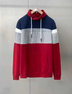 欧洲小众潮牌 拼色设计复古套头卫衣外套 4813