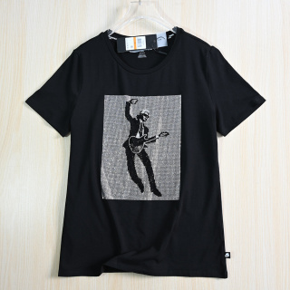 兆基妇女253/3美国凯尔新建的棉花热钻井的脖子苗条休闲短袖衬衫