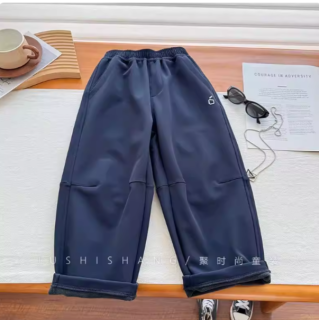 男童加绒冲锋裤冬季儿童秋冬户外防风保暖裤子男孩加厚一体绒长裤