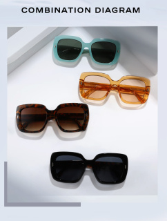 大框丙酸男女太阳镜潮流欧美跨境墨镜遮阳防晒女士驾驶太阳镜